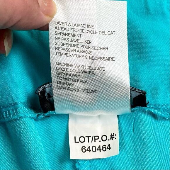 Tribal Turquoise Long Pull-On Elastic Waist Rhinestone Embellished Shorts 2 - Picture 9 of 10